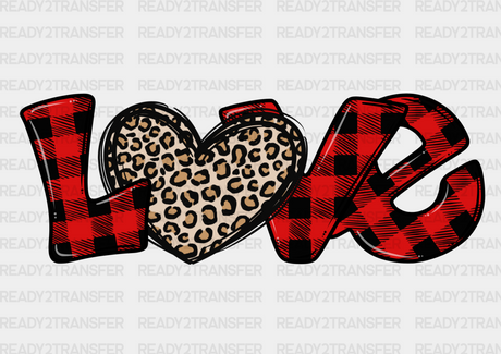 Red Leo Heart Love Dtf Transfer