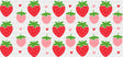 Red & Pink Strawberries - Cats Cup Wrap UV Sticker Permanent UV DTF Decal