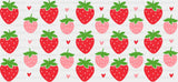 Red & Pink Strawberries - Cats Cup Wrap UV Sticker Permanent UV DTF Decal