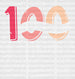 Red to Yellow 100 Days Of Making A Difference DTF Transfer ready2transfer White