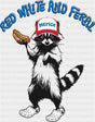 Red White And Feral Merica Hat Raccoon - 4th Of July DTF Transfer