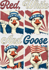 Red White And Goose Collage - 4th Of July DTF Transfer