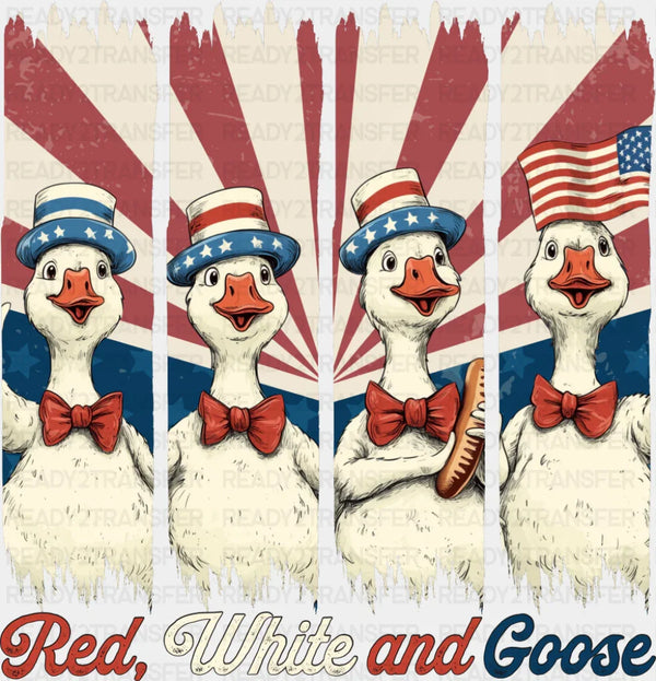 Red White And Goose US Flag - 4th Of July DTF Transfer