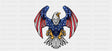 Red White Blue Eagle - 4th Of July Cup Wrap UV Sticker Permanent UV DTF Decal