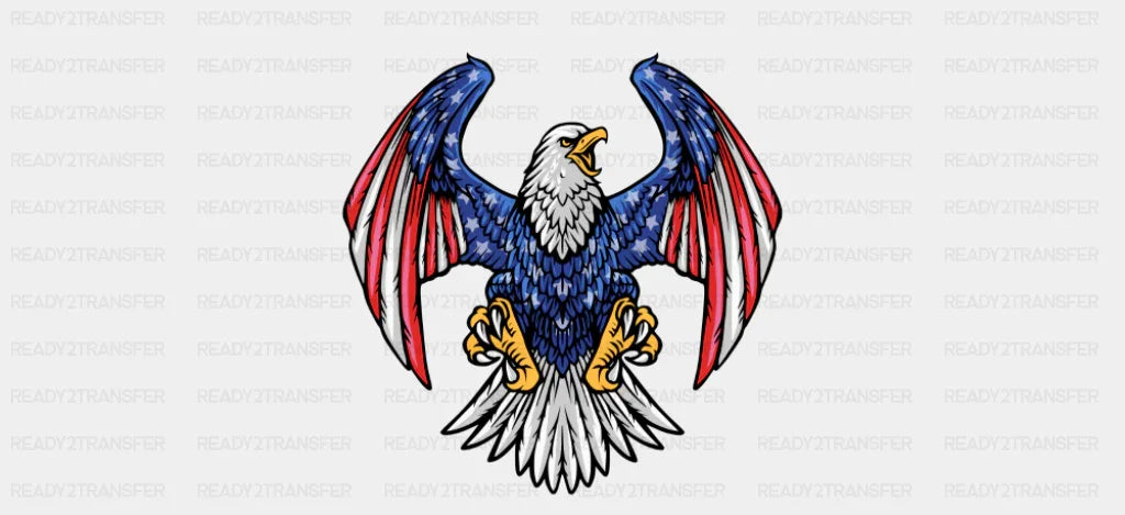 Red White Blue Eagle - 4th Of July Cup Wrap UV Sticker Permanent UV DTF Decal