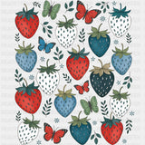 Red White & Blue Strawberries - 4th Of July DTF Transfer ready2transfer