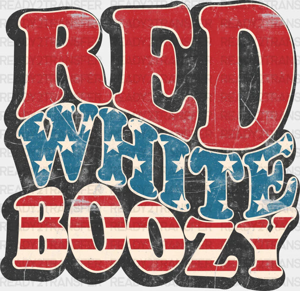 Red White Boozy 4th Of July DTF Transfer