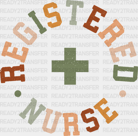 Registered Nurse Circle Design - Dtf Transfers