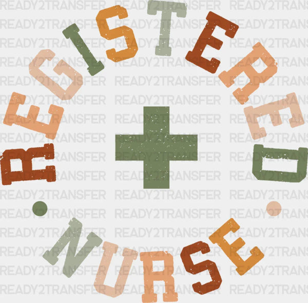 Registered Nurse Circle Design  - Registered Nurse DTF Transfers