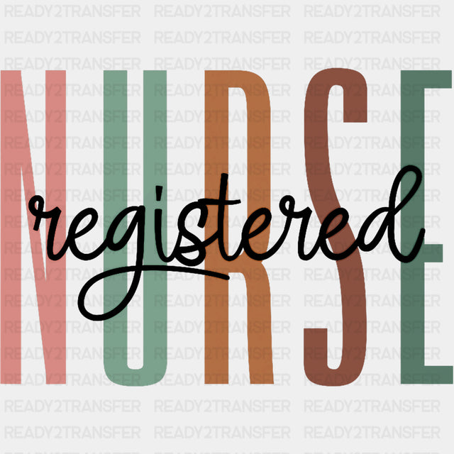 Registered Nurse Design - Registered Nurse DTF Transfers ready2transfer Dark Color Design (See Imaging)
