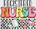 Registered Nurse Doodles Design - Registered Nurse DTF Transfers ready2transfer White