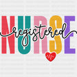 Registered Nurse, Heart - Registered Nurse DTF Transfers ready2transfer Dark Color Design (See Imaging)