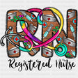 Registered Nurse RN - Registered Nurse DTF Transfers ready2transfer Dark Color Design (See Imaging)