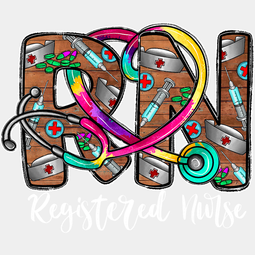 Registered Nurse RN - Registered Nurse DTF Transfers ready2transfer Light Color Design (See Imaging)