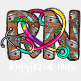 Registered Nurse RN - Registered Nurse DTF Transfers ready2transfer Light Color Design (See Imaging)