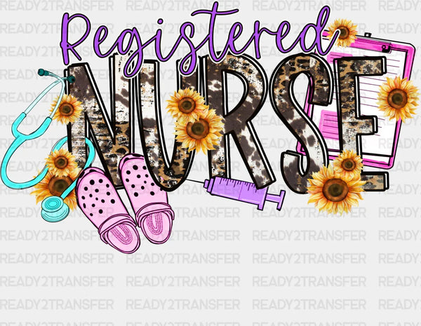 Registered Nurse Sunflower Design - Registered Nurse DTF Transfers