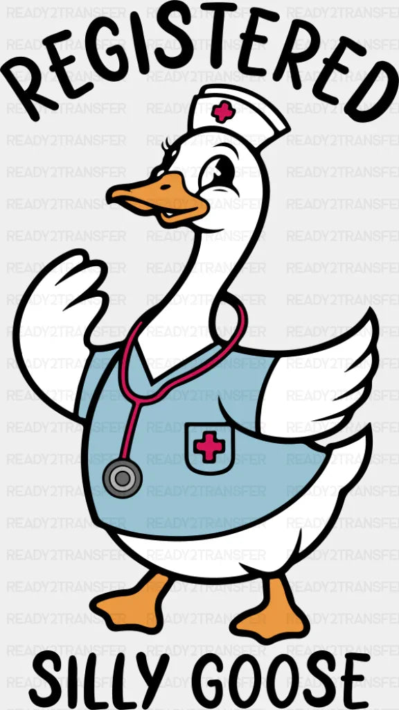Registered Silly Goose B&W - Funny DTF Transfer