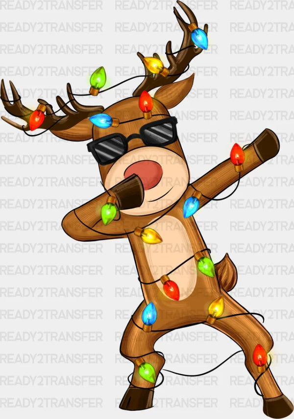 Reindeer Dabbing - Christmas DTF Transfer