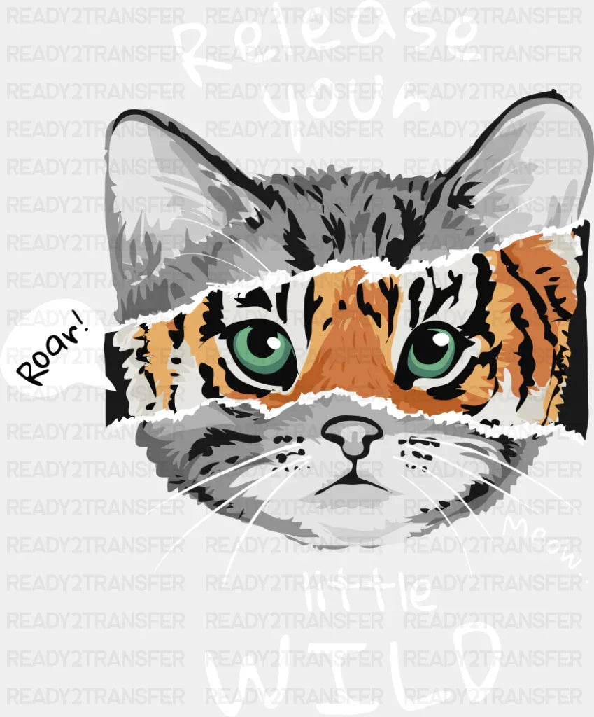 Release Your Little Wild Roar - Cats DTF Transfer ready2transfer