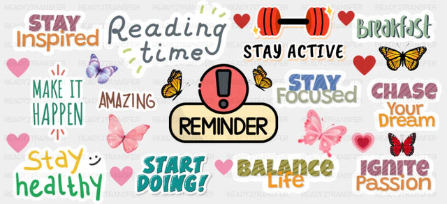 Reminder - Mental Health Cup Wrap UV Sticker Permanent UV DTF Decal