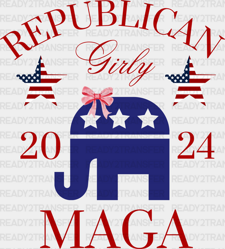 Republican Girly Maga 2024 - Theme Dtf Transfer