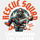 Rescue Squad, Conquering The Flames - Fire Department DTF Transfers ready2transfer Light Color Design (See Imaging)