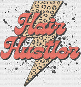 Retro Hair Hustler Design - Stylist Dtf Heat Transfer
