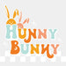 Retro Hunny Bunny Easter DTF Heat Transfer, Easter Design ready2transfer White