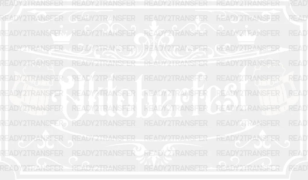 Retro King Oktoberfest Design Dtf Transfer Adult Unisex - S & M (10’) / White