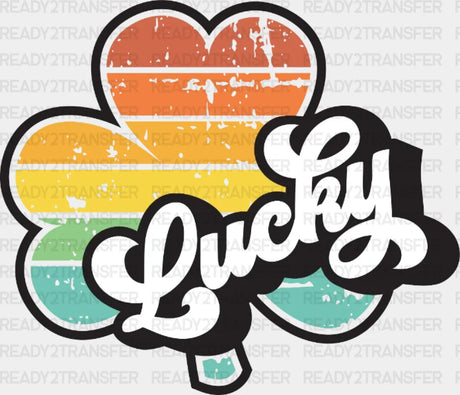 Retro Lucky St. Patrick’s Day Dtf Heat Transfer Saint Patricks Design St Paddys