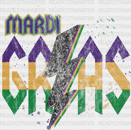 Retro Mardi Gras Design Dtf Transfer