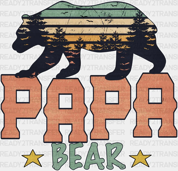 Retro Papa Bear Father's Day DTF Transfer