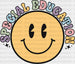 Retro Smile Face Special Education Design - Special ED DTF heat transfer ready2transfer Black