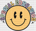 Retro Smile Face Special Education Design - Special ED DTF heat transfer ready2transfer White