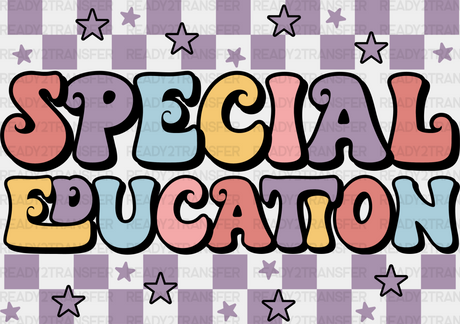 Retro Special Education Star Design - Ed Dtf Heat Transfer