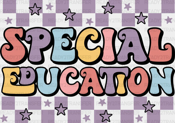 Retro Special Education Star Design - Special ED DTF heat transfer