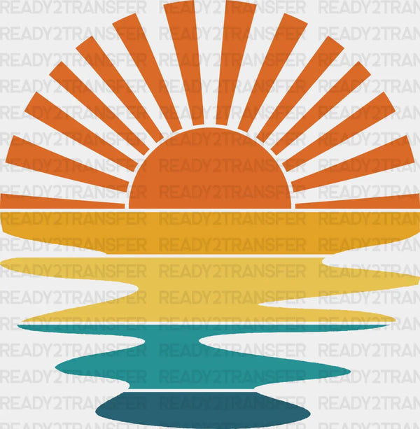 Retro Sunrise Summer DTF Transfer
