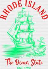 Rhode Island The Ocean State - States & Cities DTF Transfer