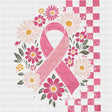 Ribbon Flowers & Checkers - Breast Cancer DTF Transfers
