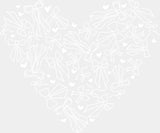 Ribbon Red And White Hearts - Valentine’s Day DTF Transfer Adult Unisex - S & M (10’’) / Light Color Design (See