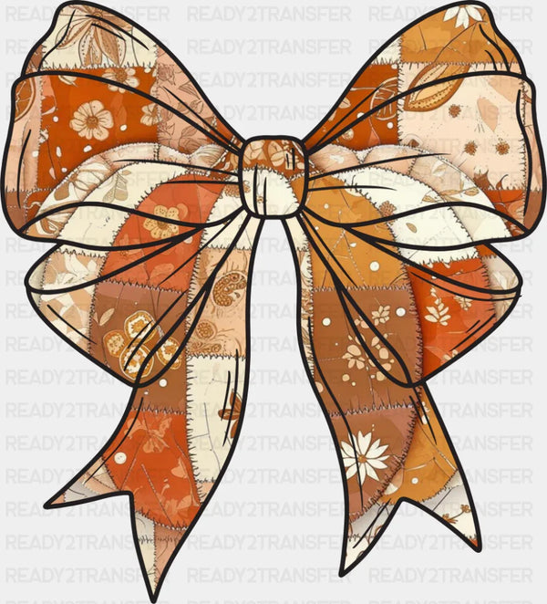 Ribbon Retro Flora - Fall DTF Transfer
