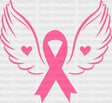 Ribbon With Wings - Cancer Dtf Transfer