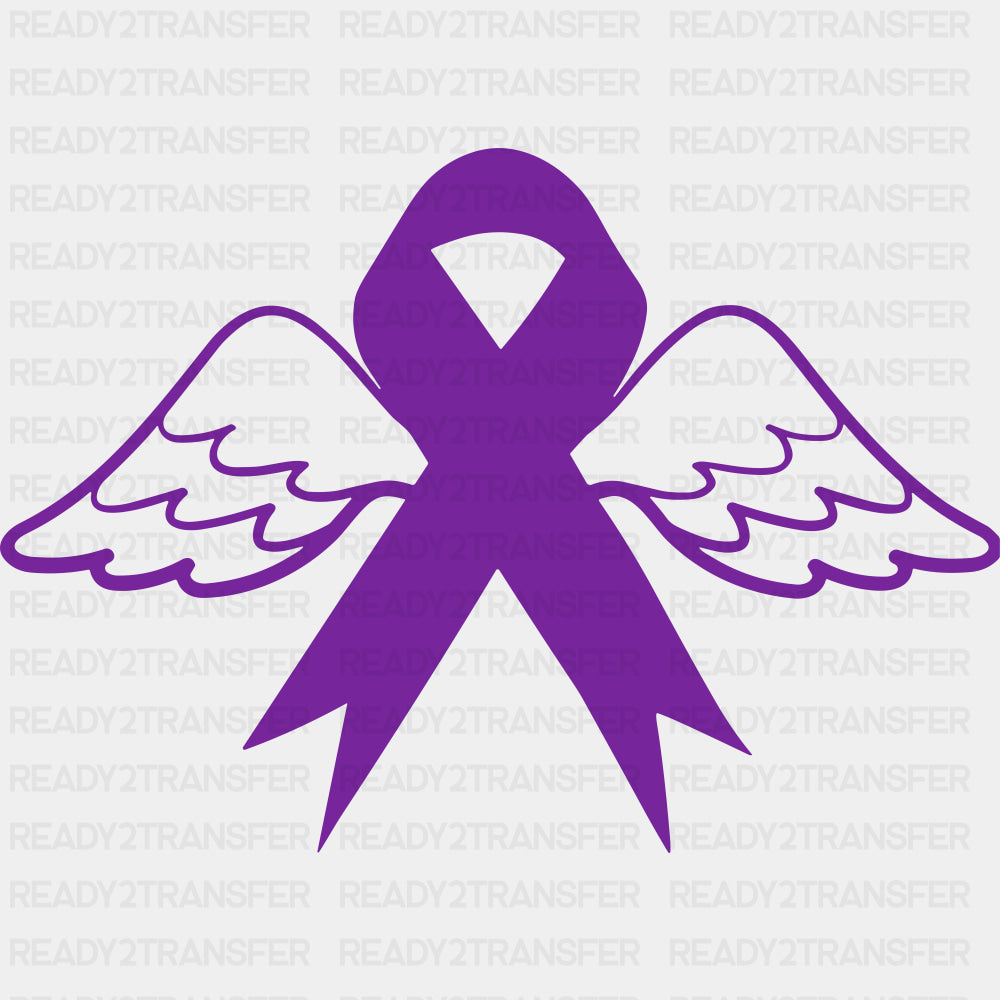 Ribbon With Wings - Hodgkin’s Lymphoma Cancer DTF Transfers