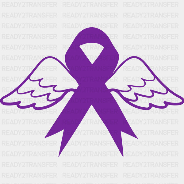 Ribbon With Wings - Hodgkin's Lymphoma Cancer DTF Transfers