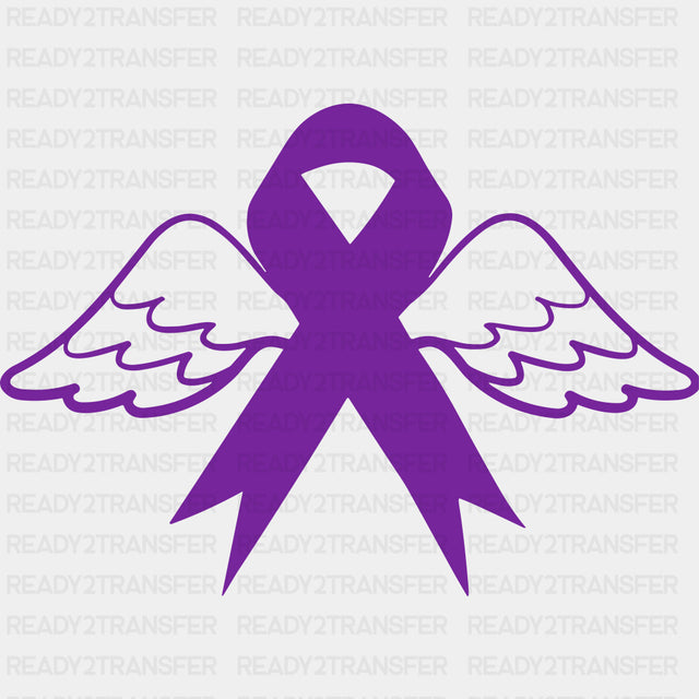 Ribbon With Wings - Hodgkin’s Lymphoma Cancer DTF Transfers