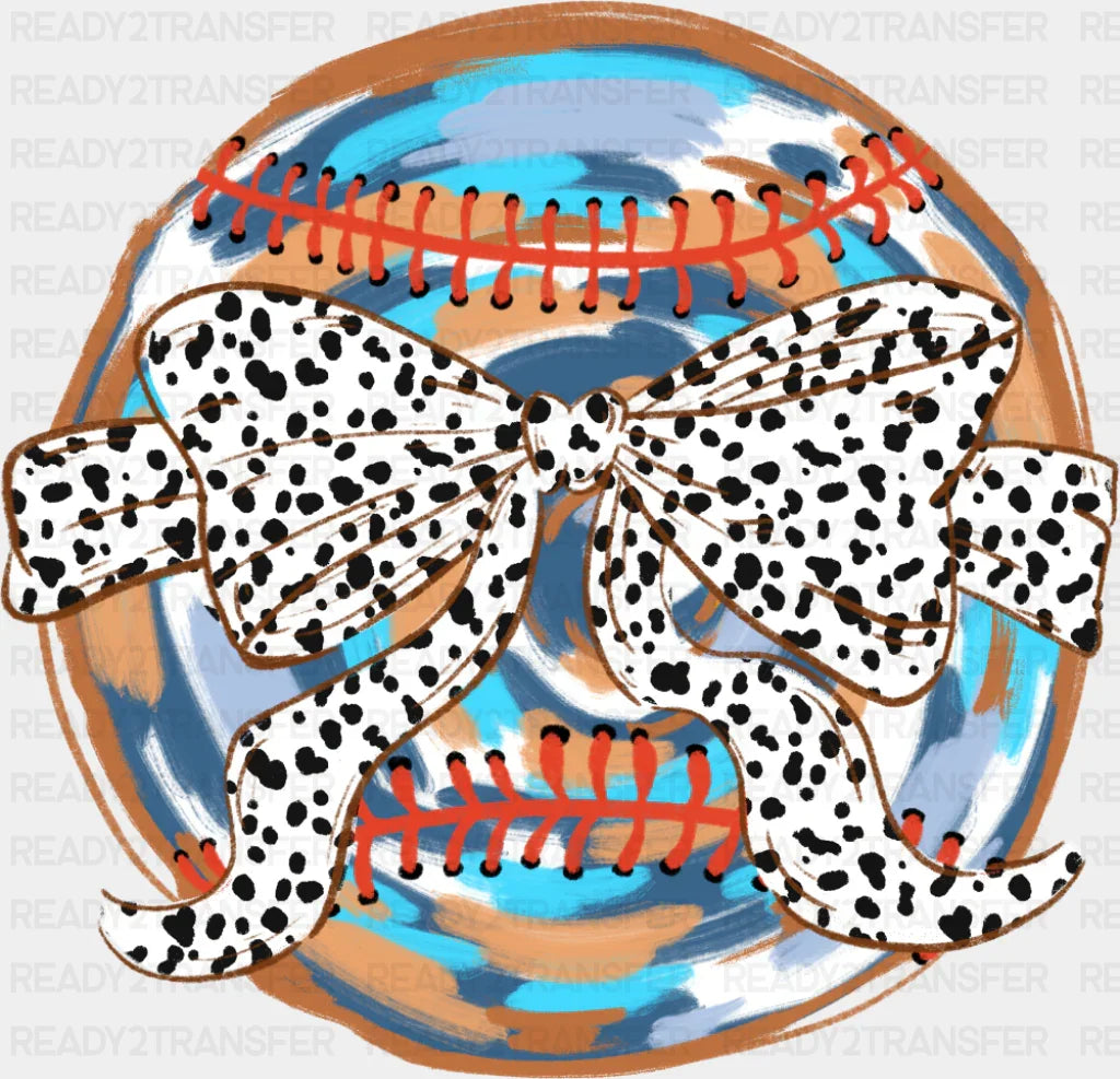 Ribbon Wrapped Baseball - Baseball DTF Transfer ready2transfer