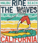 Ride The Waves - Surfing DTF Heat Transfer ready2transfer Black