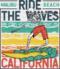 Ride The Waves - Surfing Dtf Heat Transfer Adult Unisex S & M (10’’) / Black