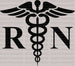 RN Nurse DTF Heat Transfer, Nurse Design, Healthcare Workers DTF ready2transfer Black