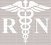 RN Nurse DTF Heat Transfer, Nurse Design, Healthcare Workers DTF ready2transfer White